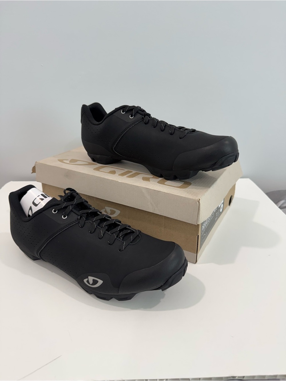 Giro Men's Matte Black Biking Shoes Privateer Lace Cycling Shoes 46 12